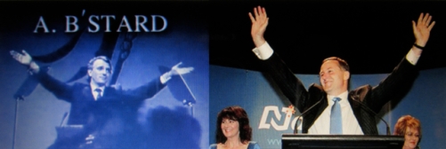 Messianic Victory Gesture: Mayall taught Key how to be ‘God’s gift to your nation’. Key, an atheist, mucked up the gesture.